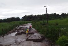 Em Matinha, fortes chuvas rompem estradas, inundam casas e deixam alunos sem aula