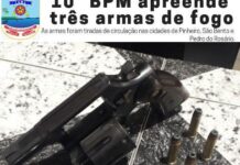 Baixada: polícia apreende armas nas cidades de Pinheiro, São Bento e Pedro do Rosário