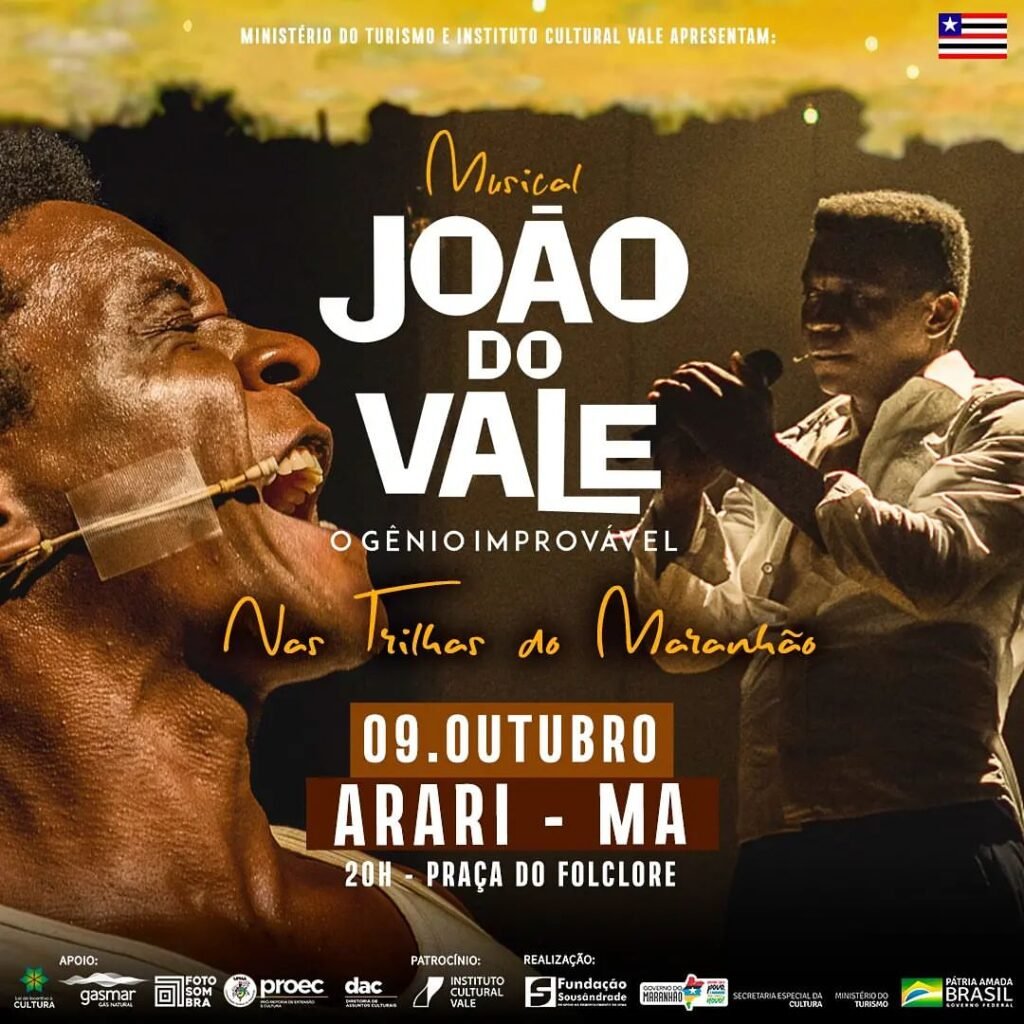 Musical João do Vale se apresenta hoje (09) em Arari.