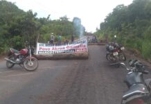 Marco Temporal: indígenas bloqueiam MA-014 entre Matinha e Viana Marco Temporal: indígenas bloqueiam MA-014 entre Matinha e Viana